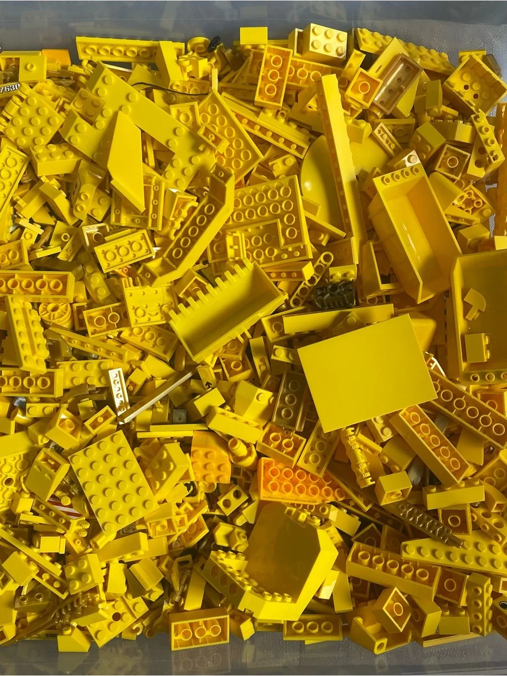 3+ Pounds Yellow Lego Pieces, Assorted Pieces
